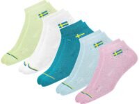 SWAGR 5 Pairs Women Cotton Socks Ankle Length Socks, Multicolor, Pack of 5, Free Size