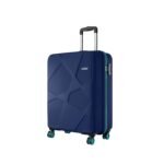 Safari Cabin Pentagon Pro 8 Wheels Spinner 55Cm Trolley Bag Hard Case Polypropylene, 360° Wheeling Carry on Luggage for Men & Women, Suitcase for Travel, Navy