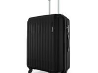 Safari Medium Genius Alley 66cm Size Check-in Trolley Bag Hard Case Polypropylene, 4 Spinner Wheels, 360 Degree Wheeling Luggage, Travel Bag, Suitcase for Travel, Trolley Bags for Travel, Black