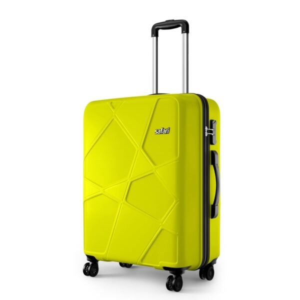 Safari Medium Pentagon Pro 8 Wheels Spinner 66Cm Size Checkin Trolley Bag,Hard Case Polypropylene 360° Wheeling Luggage for Men & Women,Travel Bag,Suitcase for Travel,Trolley Bags,Green Lime