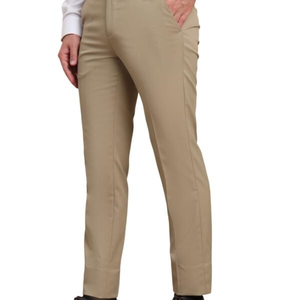 SaintX Men's Premium Stretchable Formal Trouser with Techno Flex Waistband | Slim Fit Pants | Italian Design | Office Wear/Executive Wear