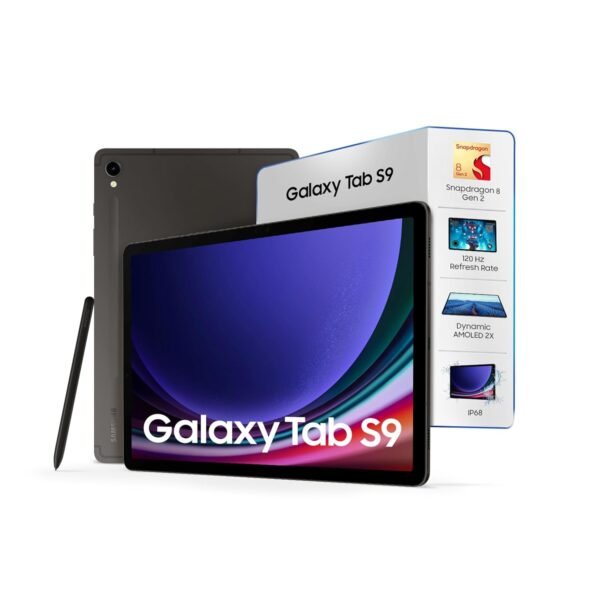 Samsung Galaxy Tab S9, S Pen in-Box, 27.81 cm (11 inch) Dynamic AMOLED 2X Display, RAM 12 GB, ROM 256 GB Expandable, Wi-Fi Tablet, Graphite