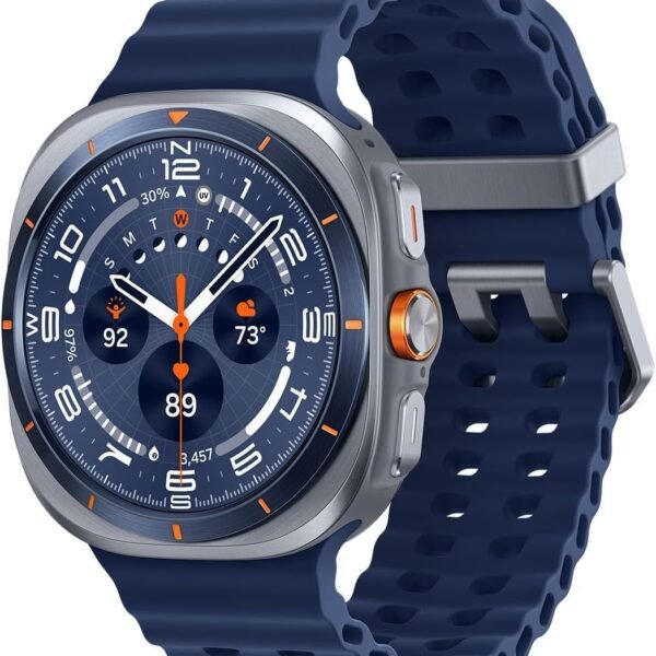 Samsung Galaxy Watch Ultra 2025 (47mm, LTE, Titanium Blue)| Upto 100h Battery| 3nm Processor| Dual GPS| Quick Button/Siren| Sapphire Glass| 10ATM and IP68| BP and ECG Monitor| Energy Score and Ages