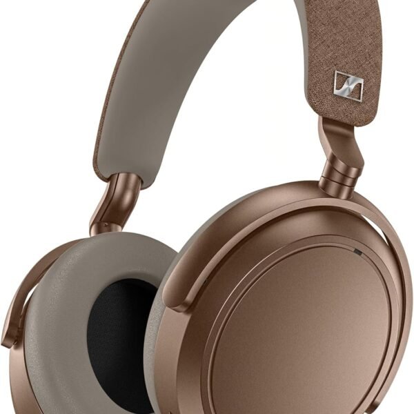 Sennheiser Momentum 4 Wireless Over-Ear Headphones - Bluetooth Headset for Clear Calls with Adaptive Noise Cancellation, Up to 60HR Playtime, Folding Design, Brown