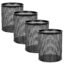 Shuban Metal Mesh Pencil Holder Round Pen Cups For Desk Organizer Classroom Organization Pencil Holders Wire Makeup Brush Holders For Desk Office Supplies-4 Pcs