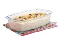 Signoraware Bake 'N' Serve Borosilicate Glass Loaf Dish | Microwave & Dishwasher safe | Lightweight | Heat Resistant | Perfect for Baking & Serving | Direct Fridge To Oven (1.8 Ltr | Clear)