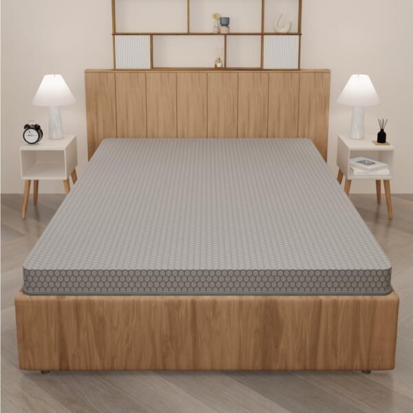 SleepyHug AirCell Ortho Spinex Essential 3 inch HR Foam Mattress | 3 Zones Support |5 Years Warranty | Back Pain Relief |Spine Alignment | Single Bed Size Grey (LxWxH -70x30x3 Inch)