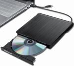 Sounce External DVD Drive USB 3.0 & Type-C CD Burner, Slim Portable Optical Drive CD/DVD ROM +/-RW Rewriter Compatible with Laptop, PC, MacBook, Desktop, Notebook, Windows, Linux Mac OS - Black