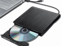 Sounce External DVD Drive USB 3.0 & Type-C CD Burner, Slim Portable Optical Drive CD/DVD ROM +/-RW Rewriter Compatible with Laptop, PC, MacBook, Desktop, Notebook, Windows, Linux Mac OS - Black
