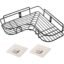Stainless Steel Bathroom Corner Shelf Organizer Storage Hanging Shower Caddy Rack for Bathroom Self-Adhesive Wall Mounted Corner Shower Caddy for Bathroom and Kitchen - Black