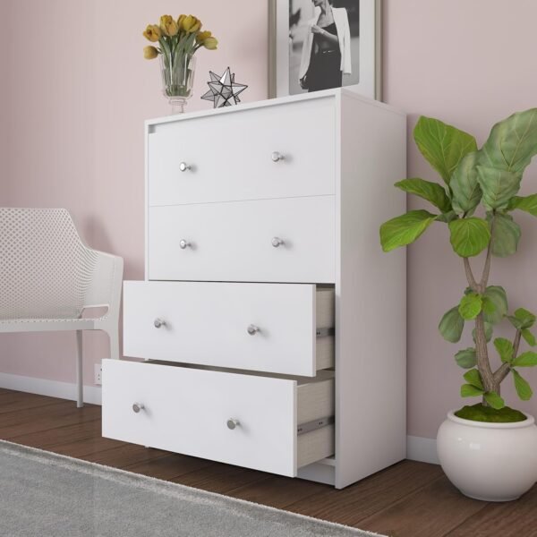 Studio Kook Avon Engineered Wood Chest of Drawers (Matte Finish) (Moonshine White)