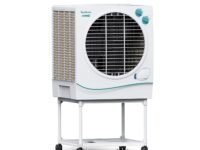 Symphony Jumbo 51 Desert Air Cooler For Home with Aspen Pads, Powerful Fan, Cool Flow Dispenser and Free Trolley (51L, White)