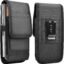 TDG® Nylon Mobile Belt Pouch Holster case Cover with Belt Clip and Loops - Cell Phone Pouch with Card Holder and RFID Protection - Velcro Closure - for Samsung Galaxy Smartphones