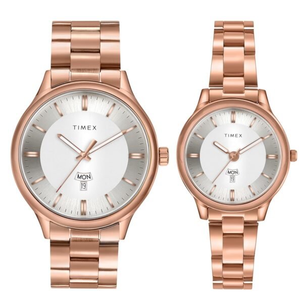 TIMEX Analog Watch for Pair with Round Dial & Water Resistant Couple's Wrist Watches