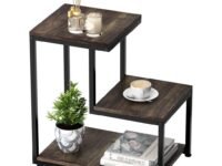 The 928115 Modern 3-Tier Sofa End Table, Nightstand with Storage Shelf Ladder-Shaped Chair Side Table with Sturdy Metal Frame for Living Room Bedroom EntrywDay - Made in India!