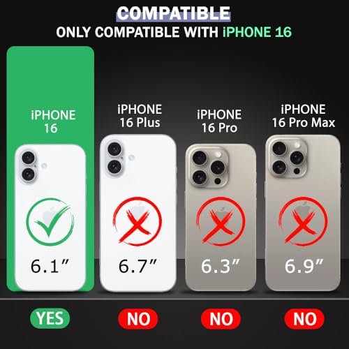 TheGiftKart Ultra-Hybrid Crystal Clear Back Case Cover for iPhone 16 | Shockproof Design | Hard Back Cover Case for iPhone 16 (PC & TPU, Transparent)