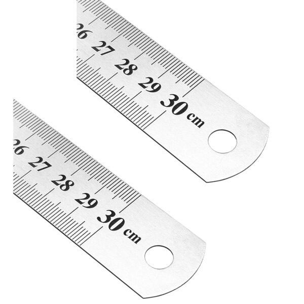 Tia Crafts 12 inch, 30 cm Stainless Steel Ruler Scale Long double Side Measuring Tool for Architects, Engineers, College Students (12 inch, 30 cm, Stainless Steel)