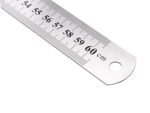 Tia Crafts 24 inch, 60 cm Stainless Steel Ruler Scale Long double Side Measuring Tool for Architects, Engineers, College Students (24 inch, 60 cm, Stainless Steel)
