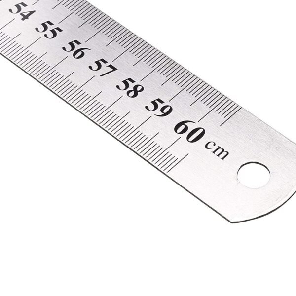 Tia Crafts 24 inch, 60 cm Stainless Steel Ruler Scale Long double Side Measuring Tool for Architects, Engineers, College Students (24 inch, 60 cm, Stainless Steel)