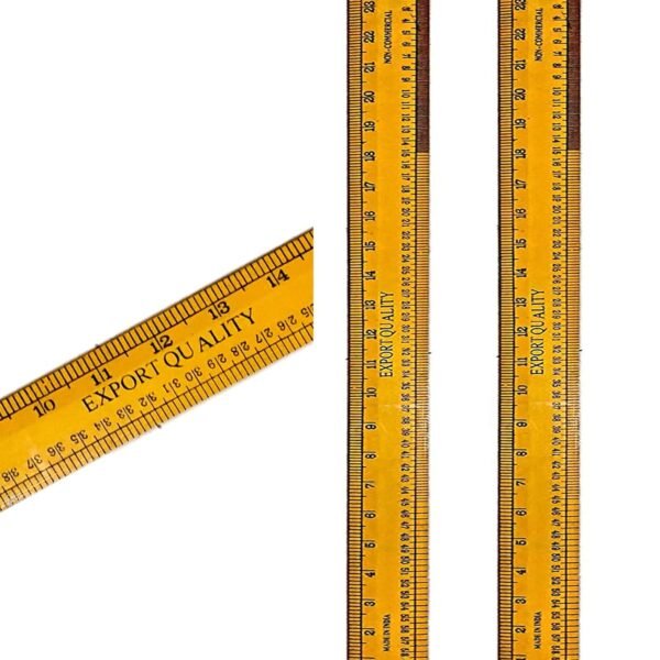 Tia Crafts 24 inch, 60 cm Wooden Ruler Scale Long for Architects, Engineers, College Students, tailor - set of 2 ruler scales (24 inch, 60 cm, Wooden)