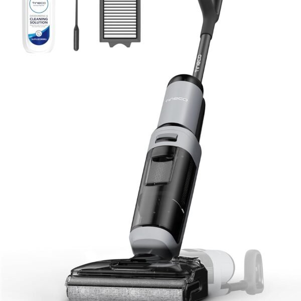 Tineco Floor ONE i5 Stretch Wet Dry Vacuum Cleaner, Vacuum & Mop in One Step, 20kpa Powerful Suction, 180° Lay-Flat Design, Anti-Tangle Design, Dual-Sided Edge Cleaning, Up to 30* Minutes Runtime
