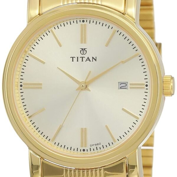 Titan Analog OffWhite Dial Men's Watch NM1712YM02 / NL1712YM02