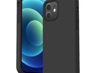 Tobfit Silicone Phone Case Compatible with iPhone 12, Soft Protective Smart Phone Back Cover for Women Men, Durable Anti-Scratch Shockproof Phone Cover for iPhone 12 Case 6.1 Inch (Black)