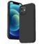Tobfit Silicone Phone Case Compatible with iPhone 12, Soft Protective Smart Phone Back Cover for Women Men, Durable Anti-Scratch Shockproof Phone Cover for iPhone 12 Case 6.1 Inch (Black)
