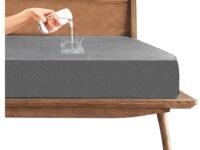 Trance Cotton Feel Terry Ultra Soft Waterproof Mattress Protector | Breathable - Hypoallergenic Mattresses Cover (75x72 inch | 6.25x6 feet, Grey - Pack of 1)