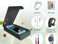 U99 UV Sanitizer,Portable UV Sterilizer Box 99.9% Sterilization for Mask,Cell Phone/Smartphone, Makeup Tools, Keys, Glasses, Multi-Function Mobile Phone Toothbrush Cleaning Box- Black