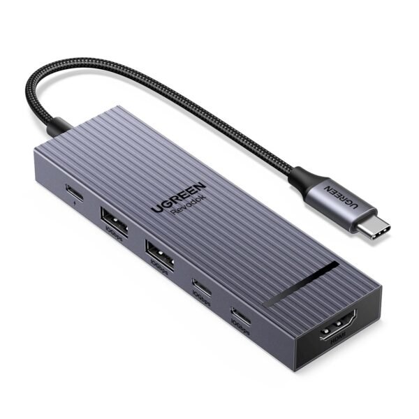 UGREEN USB C Hub 10Gbps, Revodok Pro 6-in-1 Multiport Adapter with 4K@60Hz HDMI, Type A& C 3.2 Data Ports, 100W PD for PC Tablet Phone Compatible with MacBook Air, iPad, iPhone 17/16/15 Pro and More