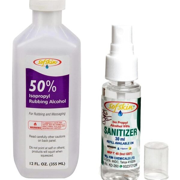 (USA Brand) Premium 50% Iso Propyl Alcohol Sanitizer - 355 ml (Sanitizer) - (FREE Spray Bottle). Also Good for cleaning Laptop, Mobile, Window Pans, Washing Baby Clothes to get rid of bacteria, etc.