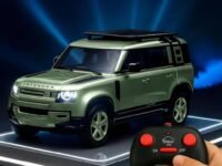 Umadiya® Remote Control Metal Diecast Resembling Defender Car with Smoke Effect | Openable Doors & Light | 1:22 Scale | Mist Toys for Kids