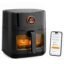 Upliance AI Air Fryer 6L | Texture Control | AMOLED Touchscreen Dial | Smart AI Recipes and Settings | WiFi App Control | See-Through Window | 2 Year Warranty