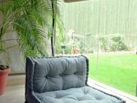 Urban Outdoor Cotton Khadi Folding Lazy Sofa Pillow New Modular Sofa Floor Chair, Living Room Interior Home Decoration Furniture, Leisure Lounge Storage Ottoman