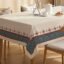 Urban Space Sicilia Table Linen Collection - Premium Water & Stain Resistant Dining Table Cover for 4 Seater, Anti Skid Table Cloth for Center Table (Blue Noon, 4 Seater 52" x 72")