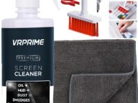 VRPRIME 500ML Laptop Cleaning Kit Screen Cleaner Keyboard Cleaner for Mobile Phone, Camera lens, Computer, Gadget, Electronic, TV | With Large Microfibre Cloth & Keyboard AirPods Cleaner Brush (SPRAY)
