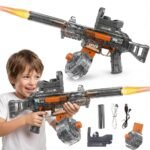 VikriDA Transparent UMP45 Style Electric Automatic Water Gun with Sensor Light | Rechargeable Water Blaster for Kids 4+ | Pool & Beach Outdoor Summer Toy – Multicolor