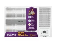 Voltas 1.5 ton 2 Star Fixed Speed Window AC (Copper, Anti Dust Filter, 2-Way Air Swing, Memory Restart, Sleep Mode (182FS PEARL, White)