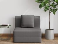 Wakefit Flipper Sofa Cum Bed - One Seater (6'x2.5') Feet- WarpKnit Grey
