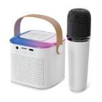 Wembley Bluetooth Karaoke Set with Mic & Speaker | Fun Musical Toy for Kids for Singing | Ideal for Parties, Picnics & Travel Entertainment (White, Bucket Style)