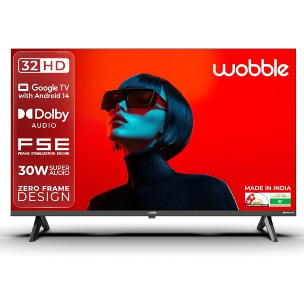 Wobble 80.01 cm (32 inches) K Series HD Smart Google LED TV WB32HDAGU2841D25