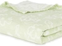 World's First Banana Jacquard Floral Bath Towel Clinically Tested & Proven to Help Reduce Acne Designed for Sensitive Skin Super Soft Towels for Bath Large Size - Pastel Green