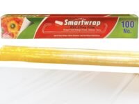 Wrap On Wrap On Biodegradable Cling wrap for Food Wrapping,Pack of 1, 100 Meter Biodegradable Food Wrapping Roll, Food Wrapping, Microwave Safe Paper Wrap for Storing All Food Types
