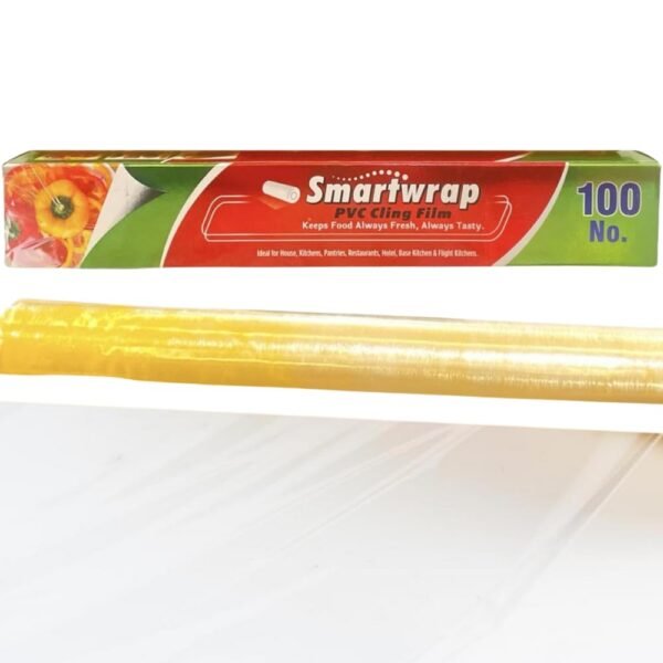 Wrap On Wrap On Biodegradable Cling wrap for Food Wrapping,Pack of 1, 100 Meter Biodegradable Food Wrapping Roll, Food Wrapping, Microwave Safe Paper Wrap for Storing All Food Types