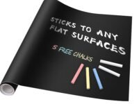 YAJNAS 45x200 CM PVC Blackboard Sticker for Kids | Removable Wall-Mounted Blackboard for Home, School, Office | Includes 5 Colorful Chalks | Easy Install, Perfect for Creative Learning - 1.5 x 6.5 Ft