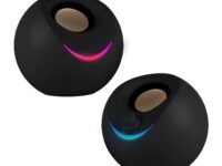 ZEBRONICS Blues 2.0 Computer Speakers, 8 Watts, 45° Elevated Drivers, Dual Passive Radiators, USB Powered, AUX, Volume Control Knob, RGB LED, for Laptops & Desktop (Black)