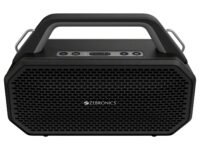 ZEBRONICS Prima, Portable Bluetooth Speaker, 90 Watts, Upto 9 Hours Playback, Dual 11.8cm Drivers, Dual Passive Radiators, BTv5.4 | TWS | AUX | USB, Carry Strap, Deep Bass, Splash Proof (Black)