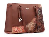 ZOUK Women's Office Essential Bag | Jute | Vegan Leather Handcrafted Tote Bag With Double Handle Shoulder Strap