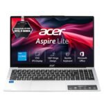 acer Aspire Lite 12th Gen Intel Core i5-12450H, Office 2024 + M365 Basic, 16GB RAM/512GB SSD, 39.62cm(15.6") FHD IPS Display Win11H, Pure Silver, 1.7KG,AL15-52H, Backlit KB, Thin & Light Laptop